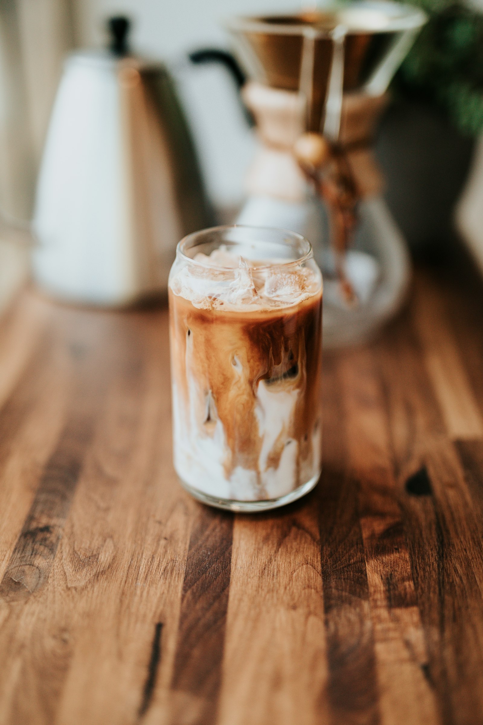 Batch brew and casino-style iced latte